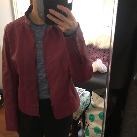 Last Chance Pink Leather Jacket - Picture 5 of 7